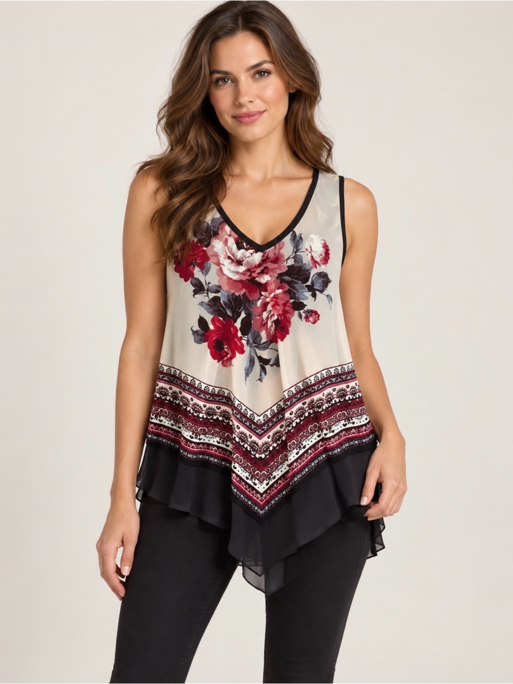 NWT A Byer Juniors Scarf Print Tank